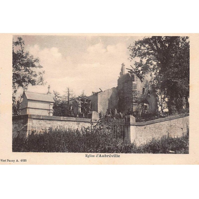 AUBREVILLE : eglise en ruine - tres bon etat