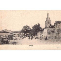PAROIS : vue interieur du village, eglise - tres bon etat