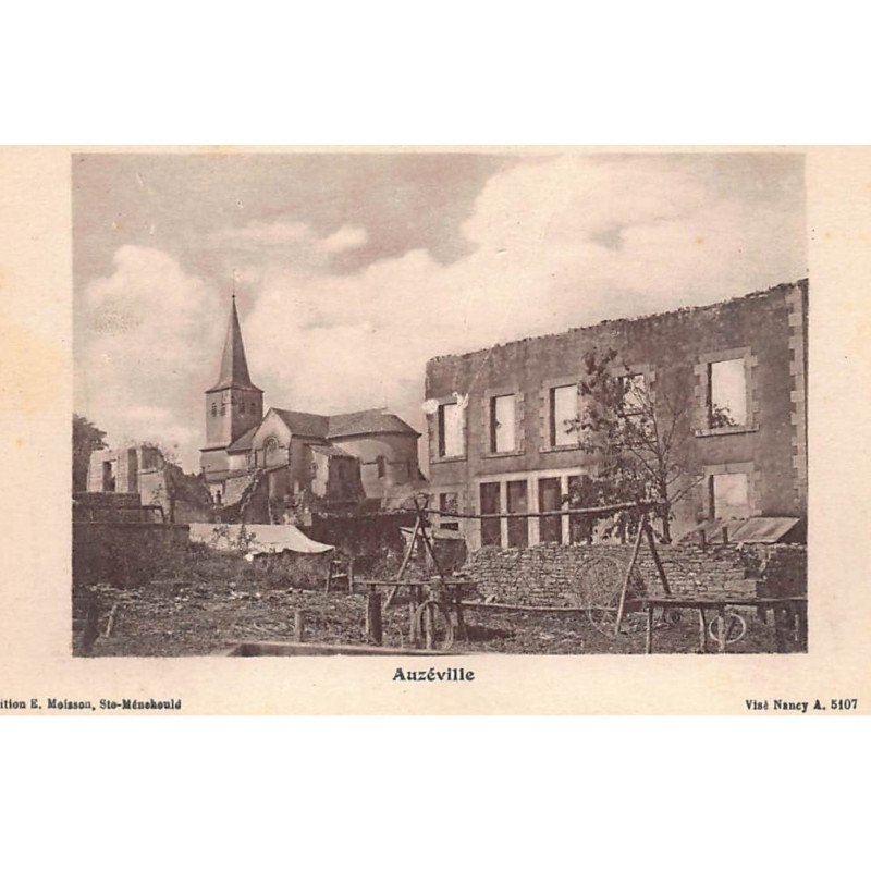 AUZEVILLE : ruines et eglise - tres bon etat