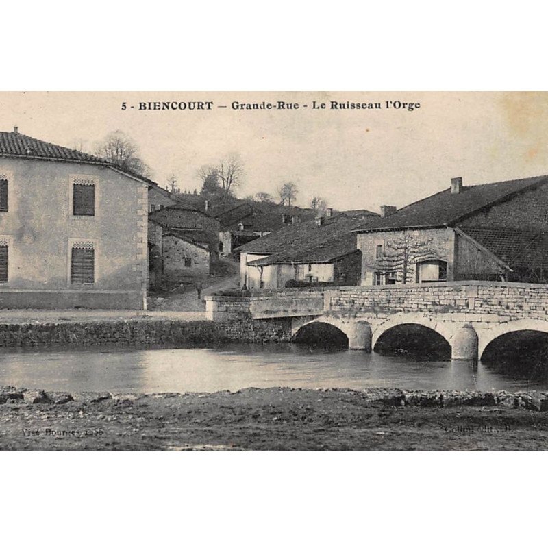 BIENCOURT : grande-rue, le ruisseau l'orge - tres bon etat