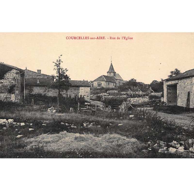 COURCELLES-sur-AIRE : rue de l'eglise - tres bon etat