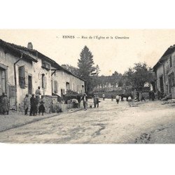 ESNES : rue de l'eglise et le cimetiere - tres bon etat