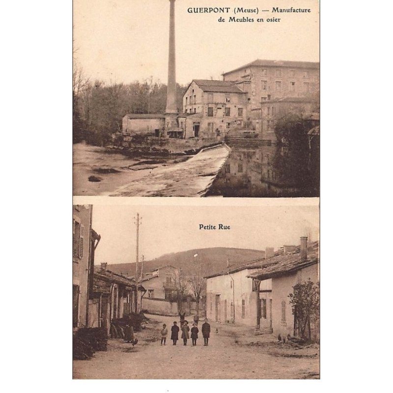 GUERPONT : manufacture de meubles en osier, petite rue - tres bon etat