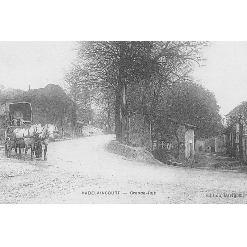 VADELAINCOURT : grande-rue, attelage - tres bon etat