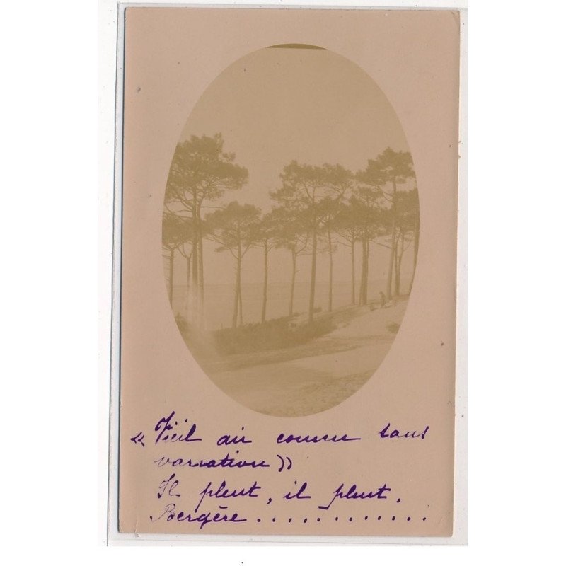 ARCACHON : il pleut il pleut bergere........... vue sur la mer - tres bon etat