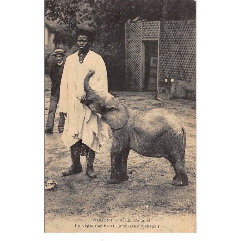 NOGENT : jardin colonial le negre samba et lambarene (senegal) - etat