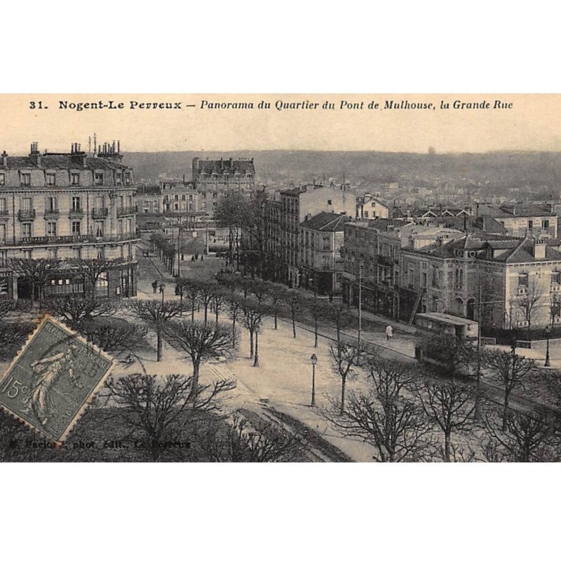 NOGENT-le-PERREUX : panorama du quartier du pont de mulhouse la grande rue - tres bon etat