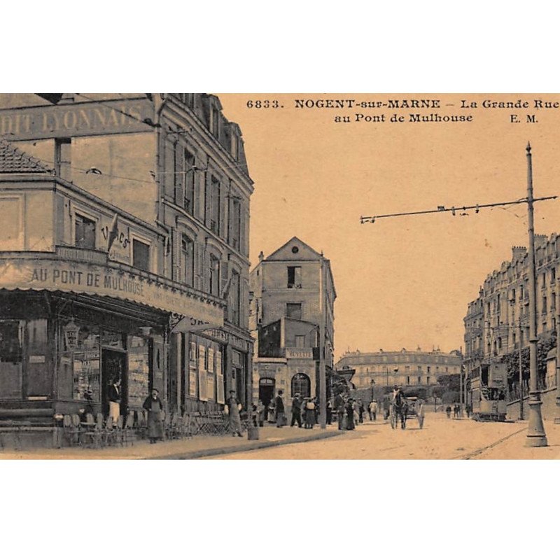 NOGENT-le-PERREUX : la grande rue au pont de mulhouse - tres bon etat