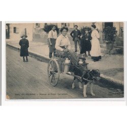 EN SOLOGNE : attelage de chien, la laitiere - etat