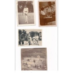 CHAMONIX : tennis lot de 7 photos - tres bon etat