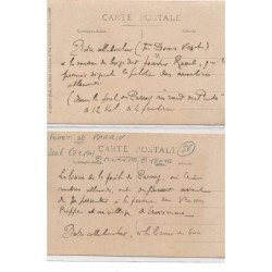 FORRET DE PARROY : militaire, texte - tres bon etat