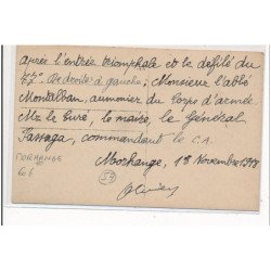MORHANGE : monsieur l'abbé montalban aumonier du corps d'armée mr. le buré le maire le generale - tres bon etat