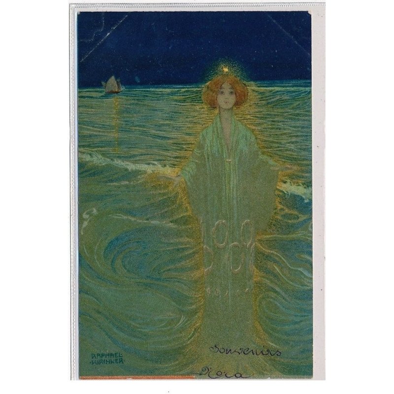 KIRCHNER RAPHAEL : D21 signées, un ange en mer - tres bon etat