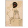 KIRCHNER RAPHAEL : E9 signées, femme fumant la cigarette - tres bon etat