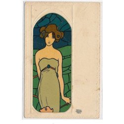 KIRCHNER RAPHAEL : E12 signées, femme (Vitraux) - etat