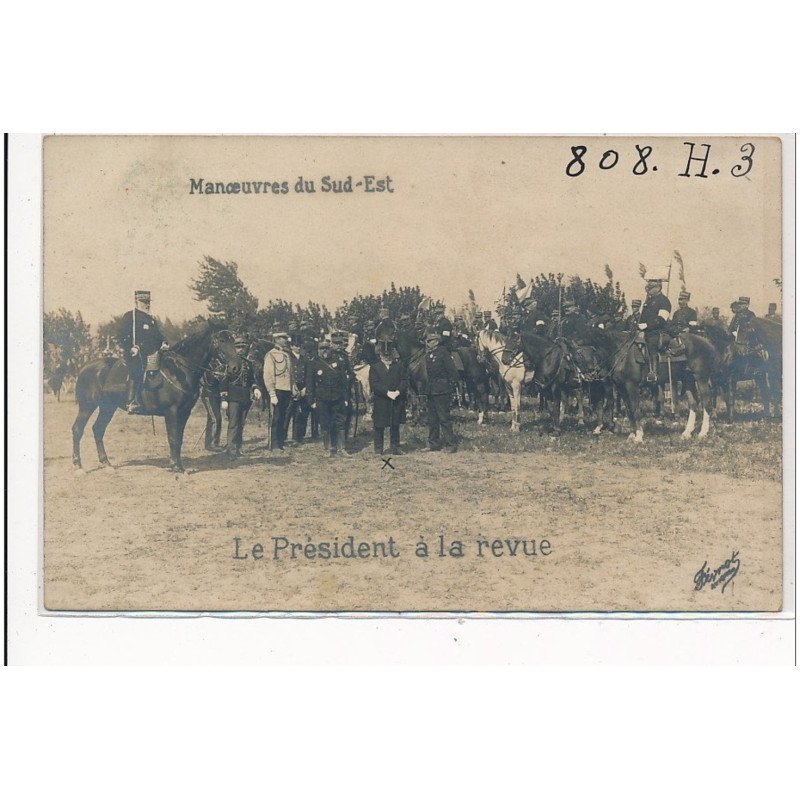 VAUCLUSE : manoeuvres du sud-est, le president à la revue, militaires - tres bon etat