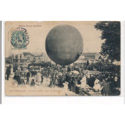 SAINT-OUEN : fete communale, ascension du ballon, avant le """"lacher-tout"""" - tres bon etat