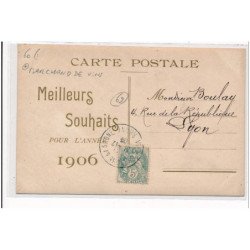 VILLEFRANCHE-sur-SAONE : etablissement crépaux, marchand de vins - tres bon etat