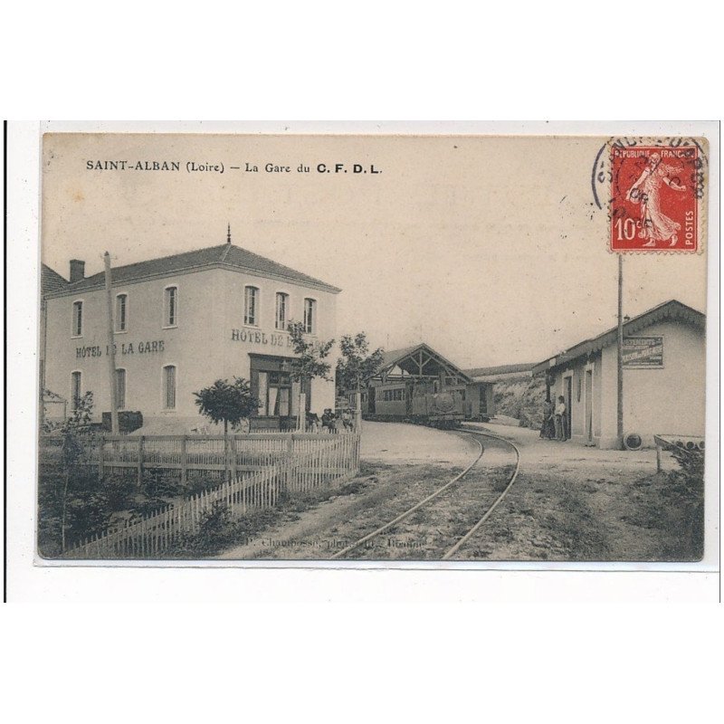 SAINT-ALBAN : la gare du C.F.D.L. - tres bon etat