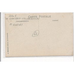 LE CHAMBON-FEUGEROLLES : grèves, la mairie après incendie - tres bon etat