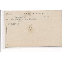 LE CHAMBON-FEUGEROLLES : grèves, la mairie après incendie - tres bon etat