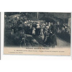 MAGNAC-LAVAL : procession annuelle de neuf-lieux passage à niveau de luchapt 6h du matin - tres bon etat