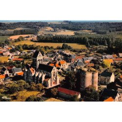 AMBLENY : vue aerienne l'eglise et le donjon - tres bon etat
