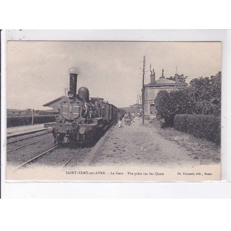 SAINT-REMY-sur-AVRE: la gare, vue prise sur les quais - très bon état