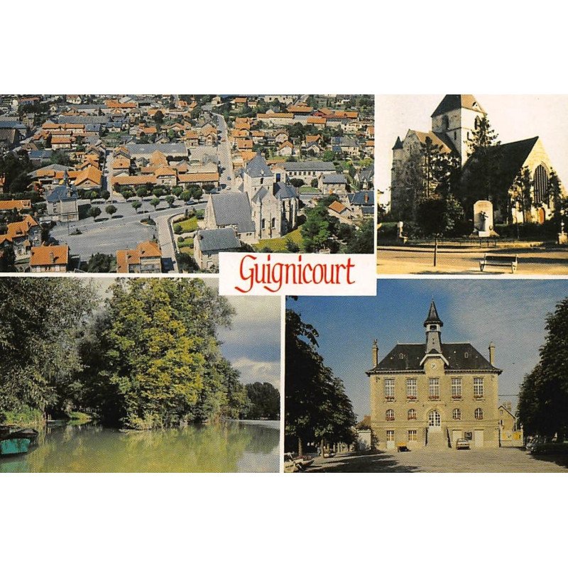 GUIGNICOURT : 4 vues - tres bon etat