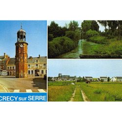 CRECY-sur-SERRE : le beffroi communal la serre le champ mirot - tres bon etat