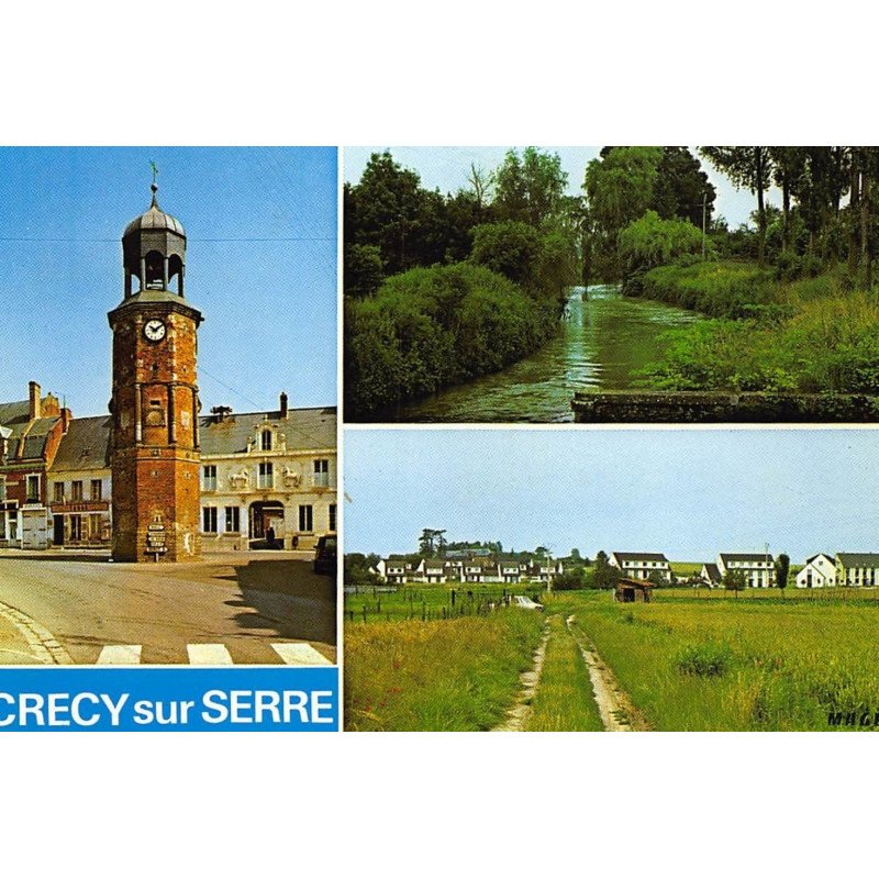 CRECY-sur-SERRE : le beffroi communal la serre le champ mirot - tres bon etat