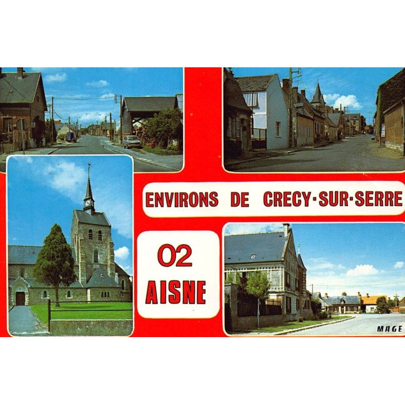 CRECY-sur-SERRE : 4 vues - tres bon etat