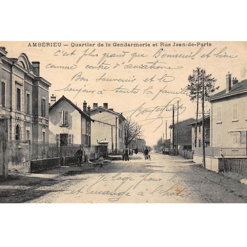 AMBERIEU : quartier de la gendarmerie et rue jean-de-paris - tres bon etat