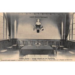 SANCY : village adopté par les cheminots nouvelle mairie inaugurée le 3 septembre 1922 - etat