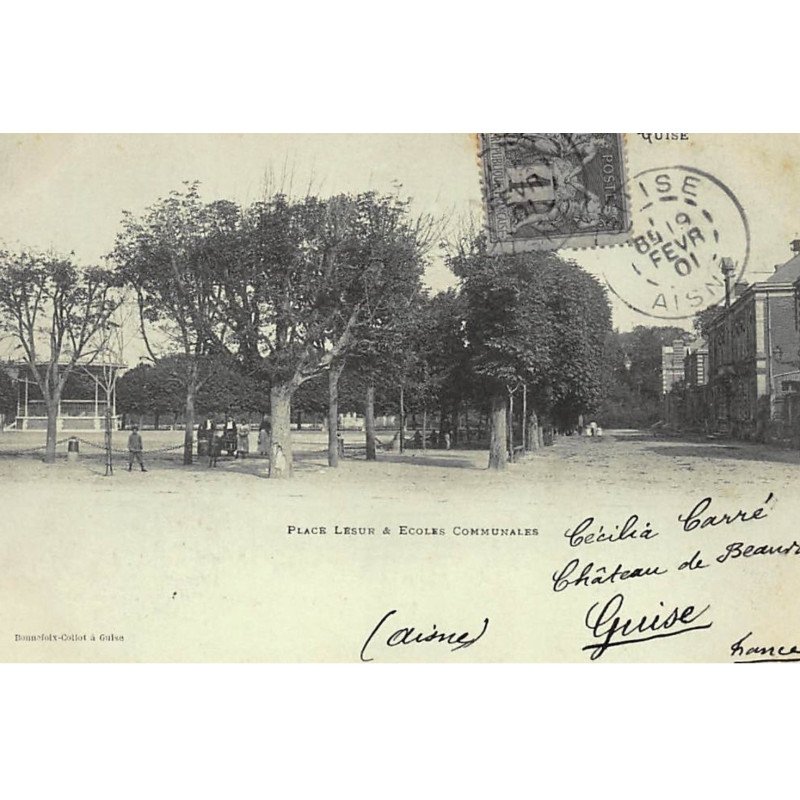 GUISE : place lesur & ecoles communales - tres bon etat
