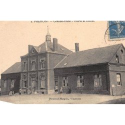 PREMONT : grande-place, mairie et ecoles - tres bon etat