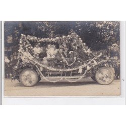 RETHEL : carte photo de la bataille des fleurs en 1920 (automobile)- très bon état