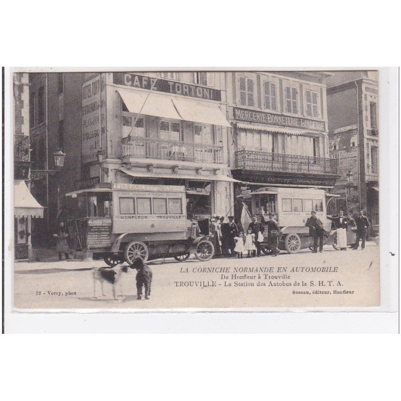 TROUVILLE : la corniche Normande - de Honfleur à Trouville - la station des l'autobus - tres bon etat