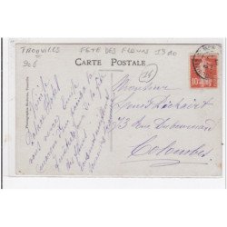 TROUVILLE : carte photo de la fête des fleurs 1910 - très bon état