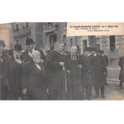 La Journée Diocésaine à NANTES - Le 1er Mars 1925 - Mgr l'Evêque de Nantes et les Dignitaires civils - très bon état