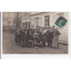 SAINT PIERRE DU VAUVRAY : carte photo du café VACHER - très bon état
