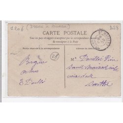 A localiser (cachet ambulant de Dreux à Auneau) : carte photo d'une scierie - menuiserie - bois - très bon état