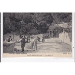 SAINT AUNES : avenue de la gare - le jeu de boules (pétanque) - très bon état