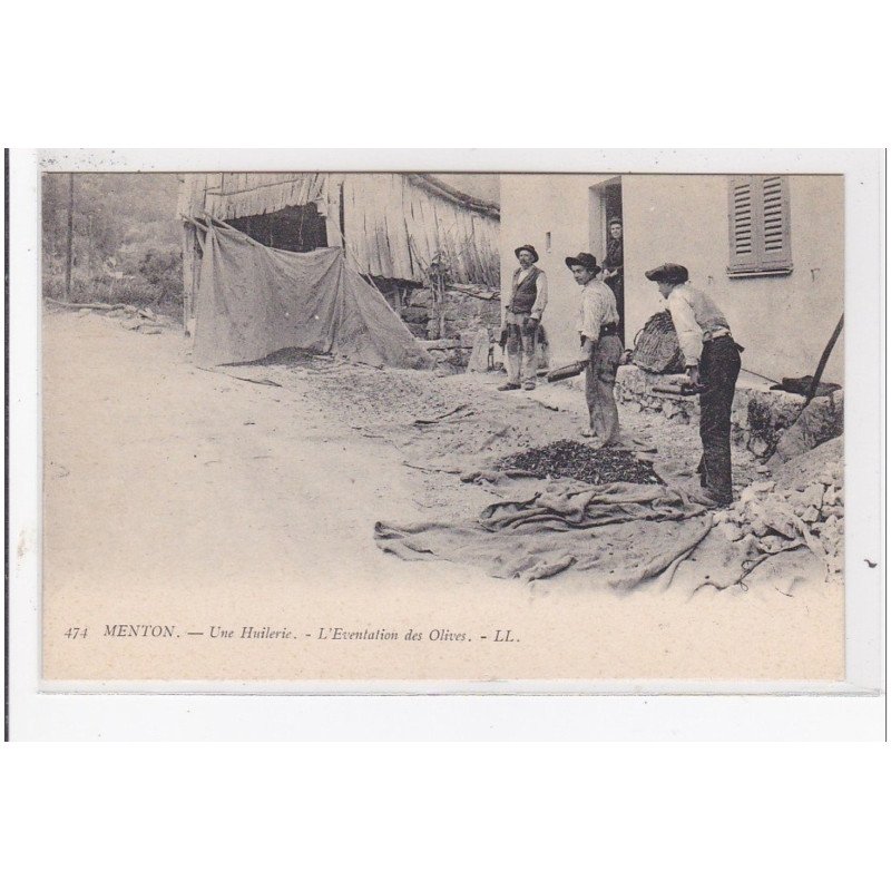 MENTON : une huilerie, l'eventation des olives - très bon état