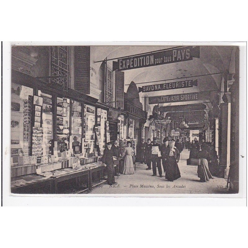 NICE : place masséna, sous les arcades (vendeur de CPA) - très bon etat