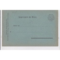 NICE : carte postale illustrée pour l'exposition de 1899 (art nouveau) (femme à vélo)- très bon état