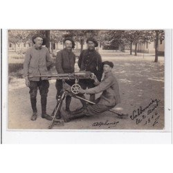 VALBONNE : camp de la valbonne, mitrailleuse, militaires - très bon état