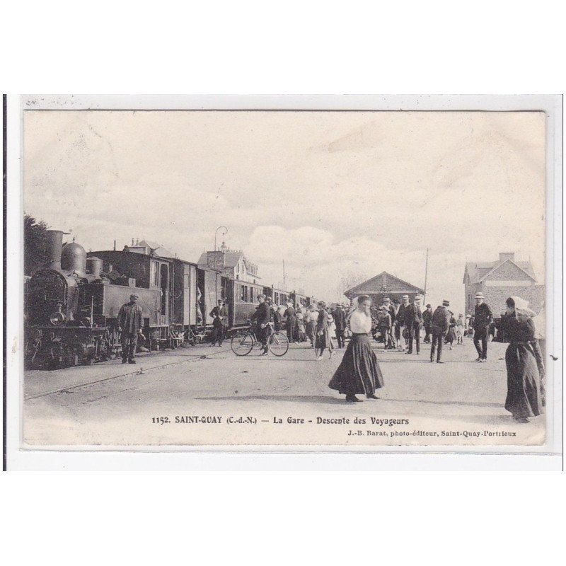 St-QUAY : la gare, descente des voyageurs - très bon état