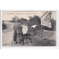 EN SOLOGNE : attelage de chien, le départ pour le marché - état