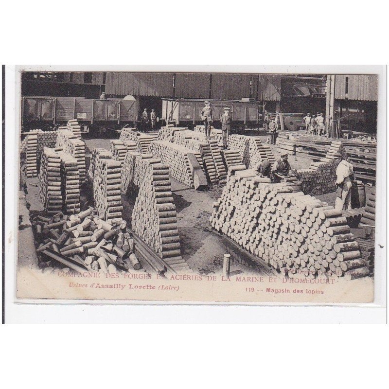 ASSALLY LORETTE : usines, compagnie des forges et scieries de la marine et d'homecourt - très bon état